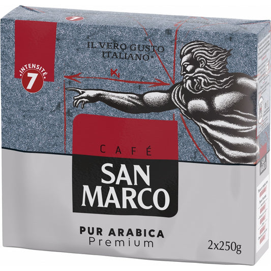 Café Moulu 100% Arabica SAN MARCO les 2 paquets de 250 g