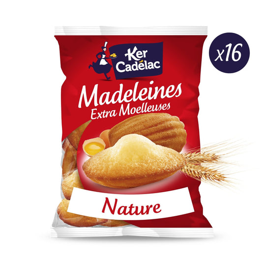 Madeleines Extra Moelleuses KER CADELAC le paquet de 16 -  400 g