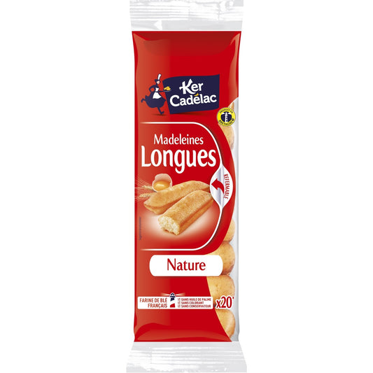 Madeleines Longues Nature KER CADELAC le paquet de 20 madeleines - 220g