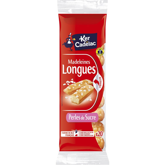 Madeleines Longues Perles de Sucre KER CADELAC le paquet de 20 madeleines - 220g