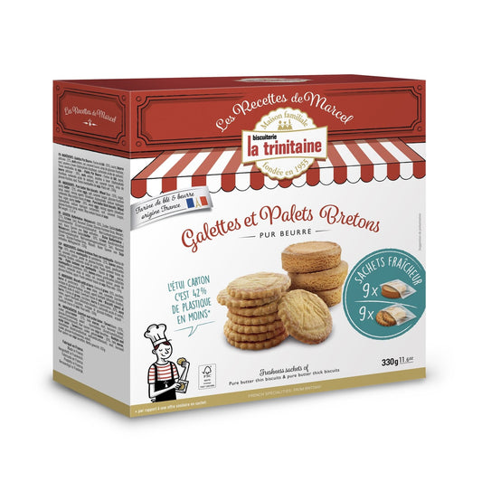 Biscuits Galette et Palet LA TRINITAINE le paquet de 330g