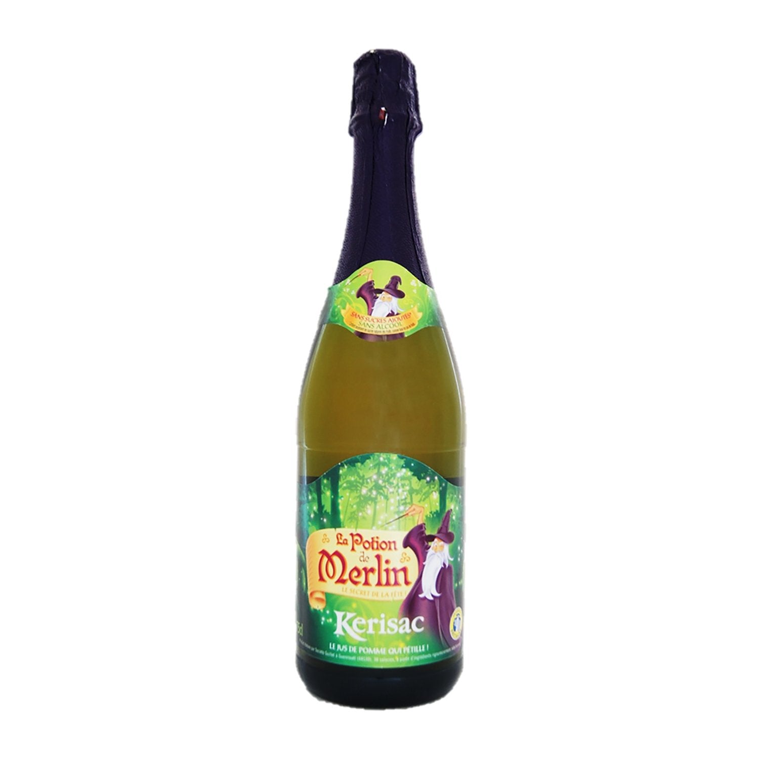 Jus de Pomme Qui Pétille la Potion de Merlin KERISAC la bouteille de 75cL
