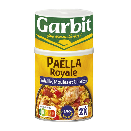 Plat Familial Paëlla Volaille et Fruits de Mer GARBIT la boite de 940g