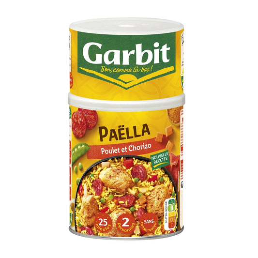 Plat Familial Paëlla Filets Poulet et Chorizo GARBIT la boîte de 960g