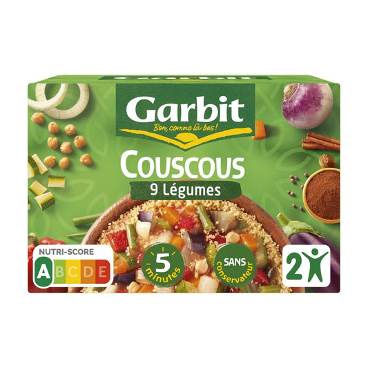 [ANTI-GASPILLAGE] Plat Familial Couscous aux 9 Légumes GARBIT - Date de durabilité minimale : 06/09/2025