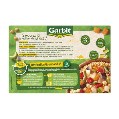 [ANTI-GASPILLAGE] Plat Familial Couscous aux 9 Légumes GARBIT - Date de durabilité minimale : 06/09/2025
