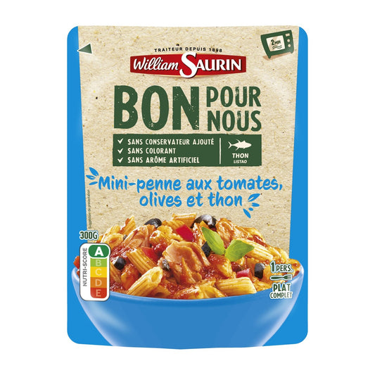 Plat Individuel Mini Penne au Thon WILLIAM SAURIN le paquet de 300g
