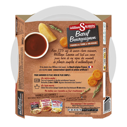 Ready Meal: Blanquette of Beef Bourguignon and Potatoes WILLIAM SAURIN