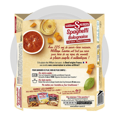Ready Meal Spaghetti Bolognese WILLIAM SAURIN