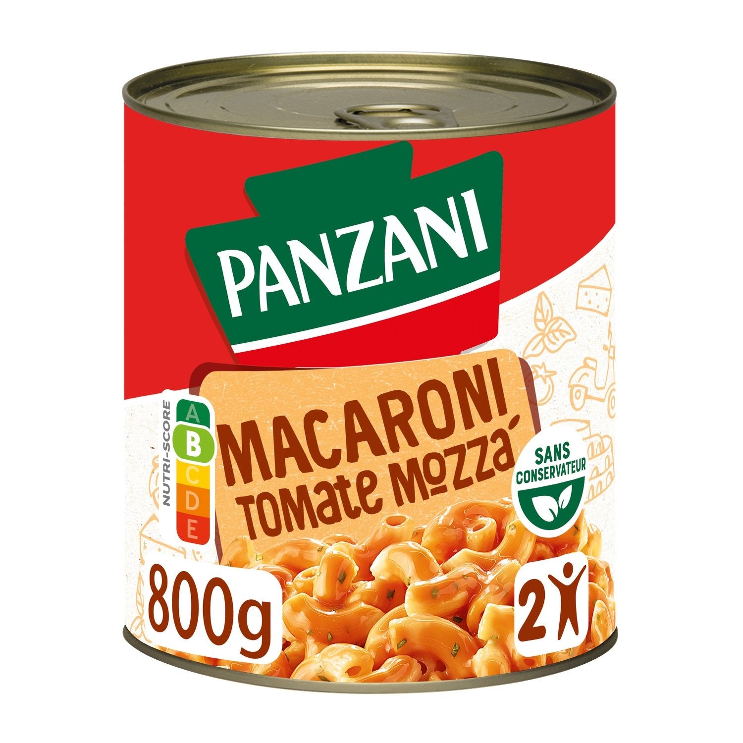 Macaroni Tomate Mozza PANZANI la boite de 800g