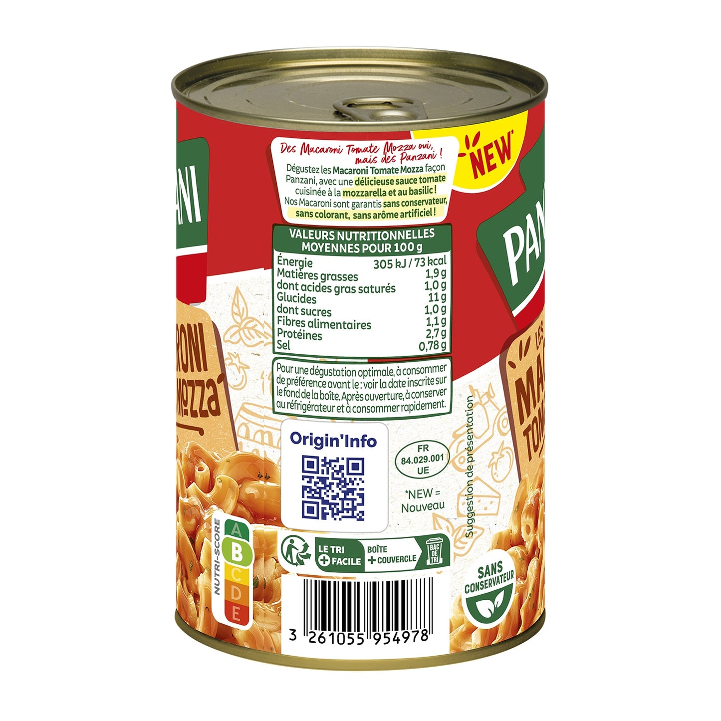 PANZANI Tomaten-Mozzarella-Makkaroni