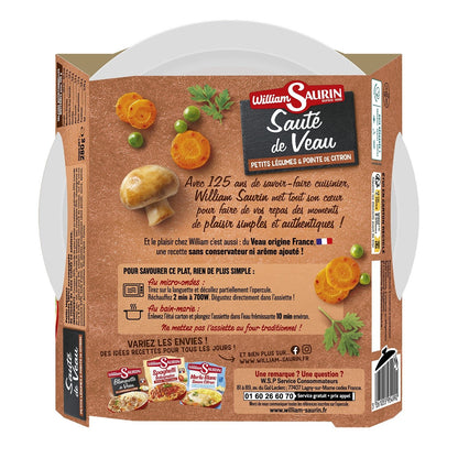 Ready Meal Sautéed Veal and Vegetables WILLIAM SAURIN