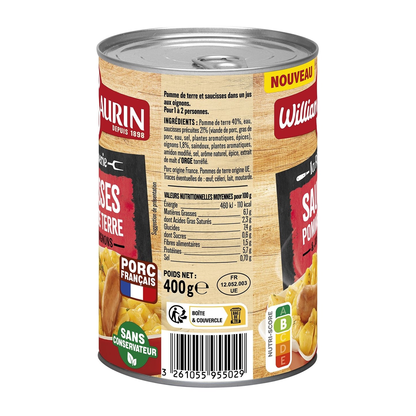Sausages and Potatoes and Onion Juice WILLIAM SAURIN