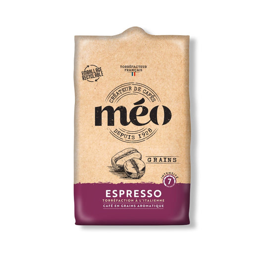 Café en Grains Espresso Intensité 7 MEO le paquet de 500g