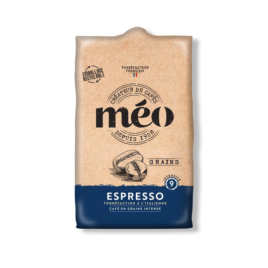 Café en Grains Espresso Intensité 9 MEO le paquet de 500g