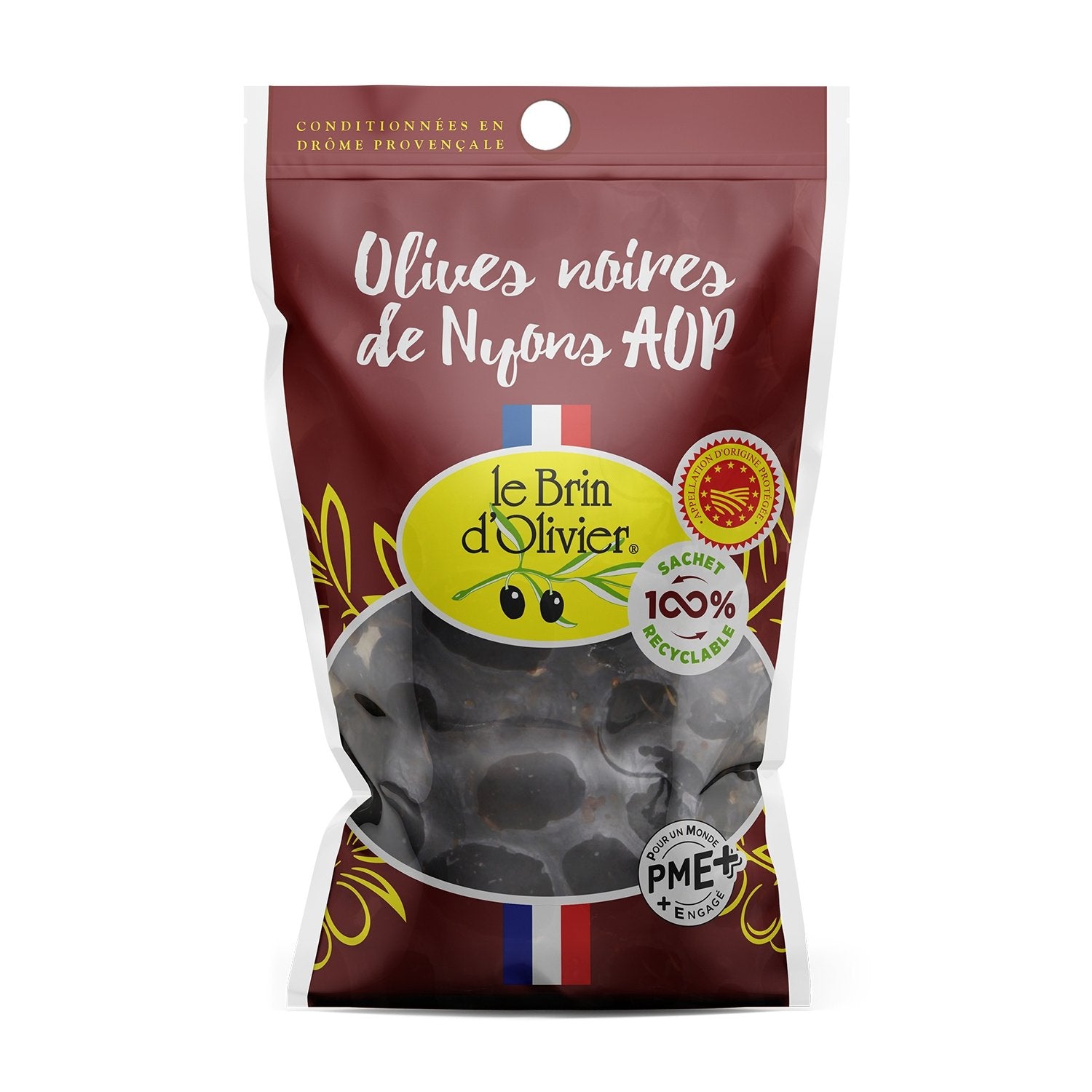 Olives Noires de Nyons AOP LE BRIN D'OLIVIER le sachet de 150g