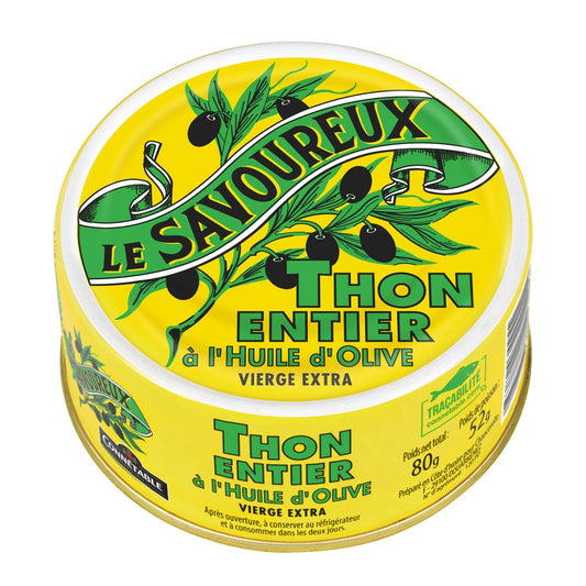 Thon à l'Huile d'Olive LE SAVOUREUX la boite de 52 g net égoutté