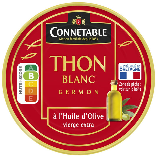 Thon Blanc Huile d'Olive CONNETABLE la boite de 52 g net égoutté