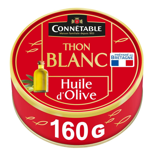 Thon Blanc Huile d'Olive CONNETABLE la boite de 104 g net égoutté