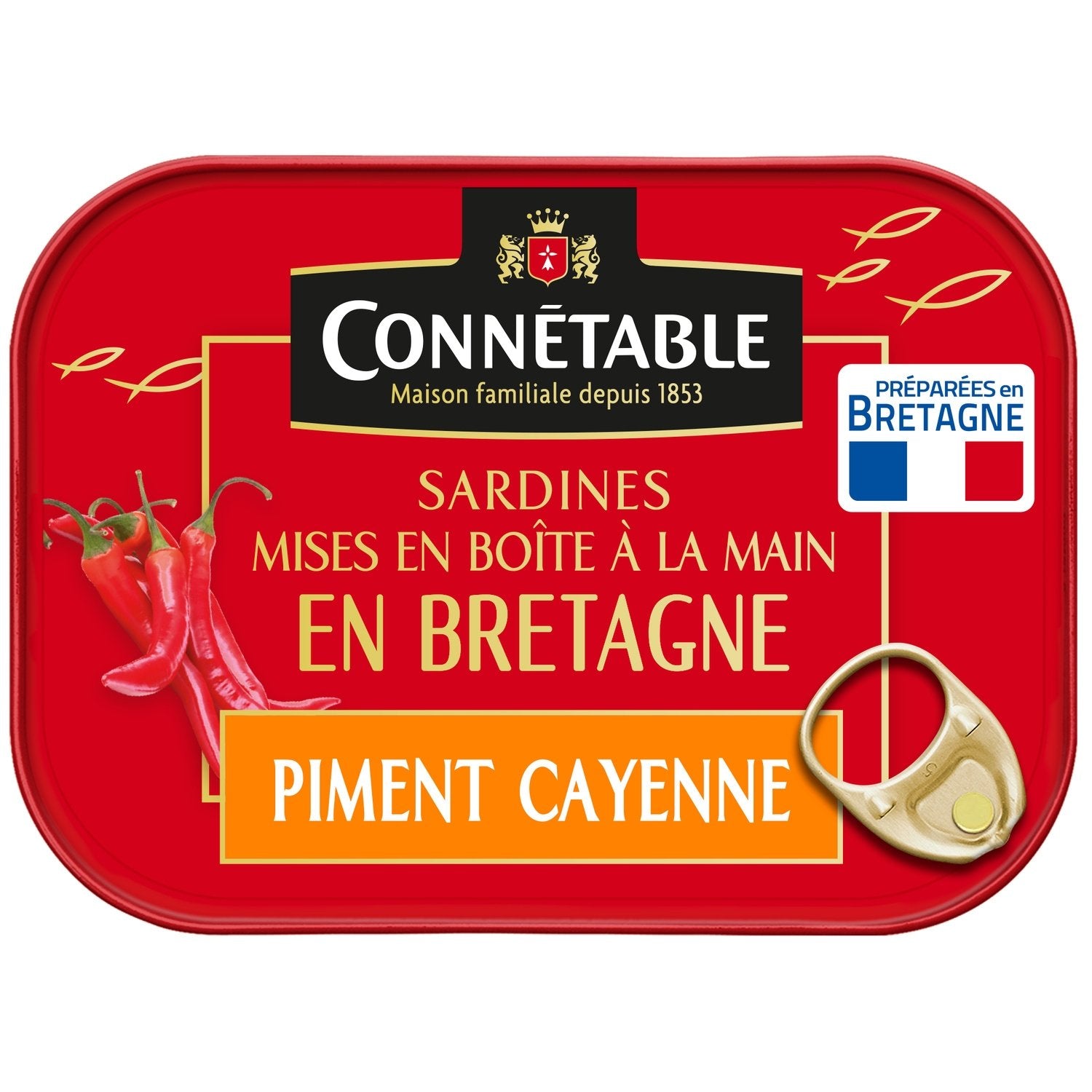 Sardines Piment de Cayenne Fort CONNETABLE la boite de 135 g