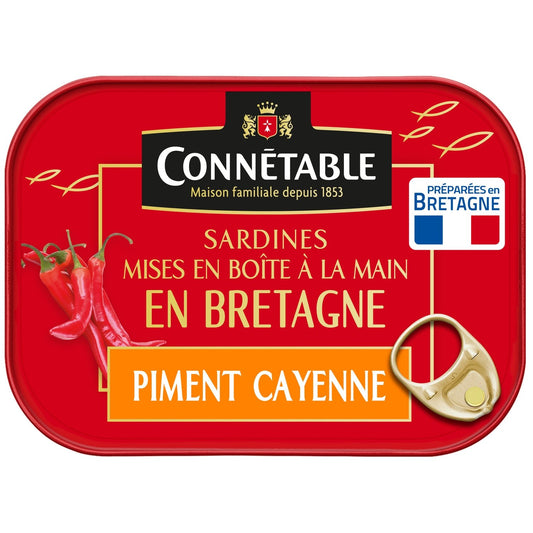 Sardines Piment de Cayenne Fort CONNETABLE la boite de 135 g