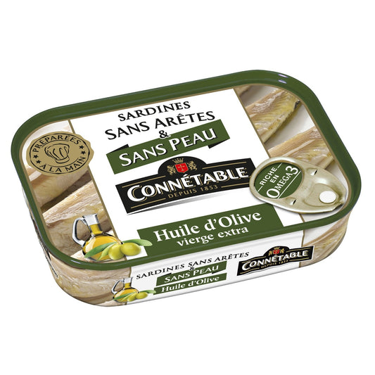 Sardines in Extra Virgin Olive Oil Skinless and Boneless CONNETABLE