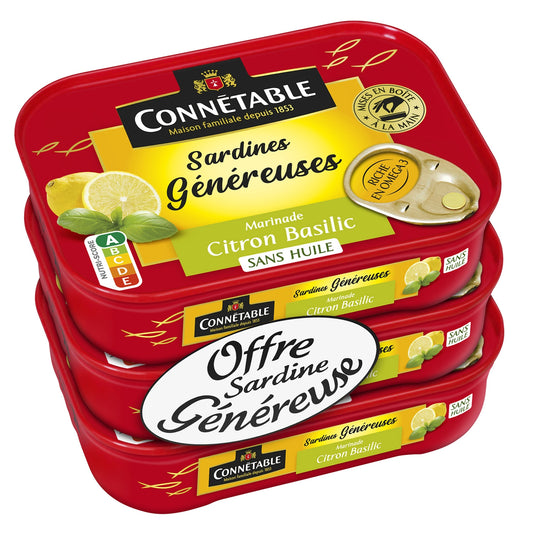 Lemon-Basil Sardines in Oil CONNETABLE