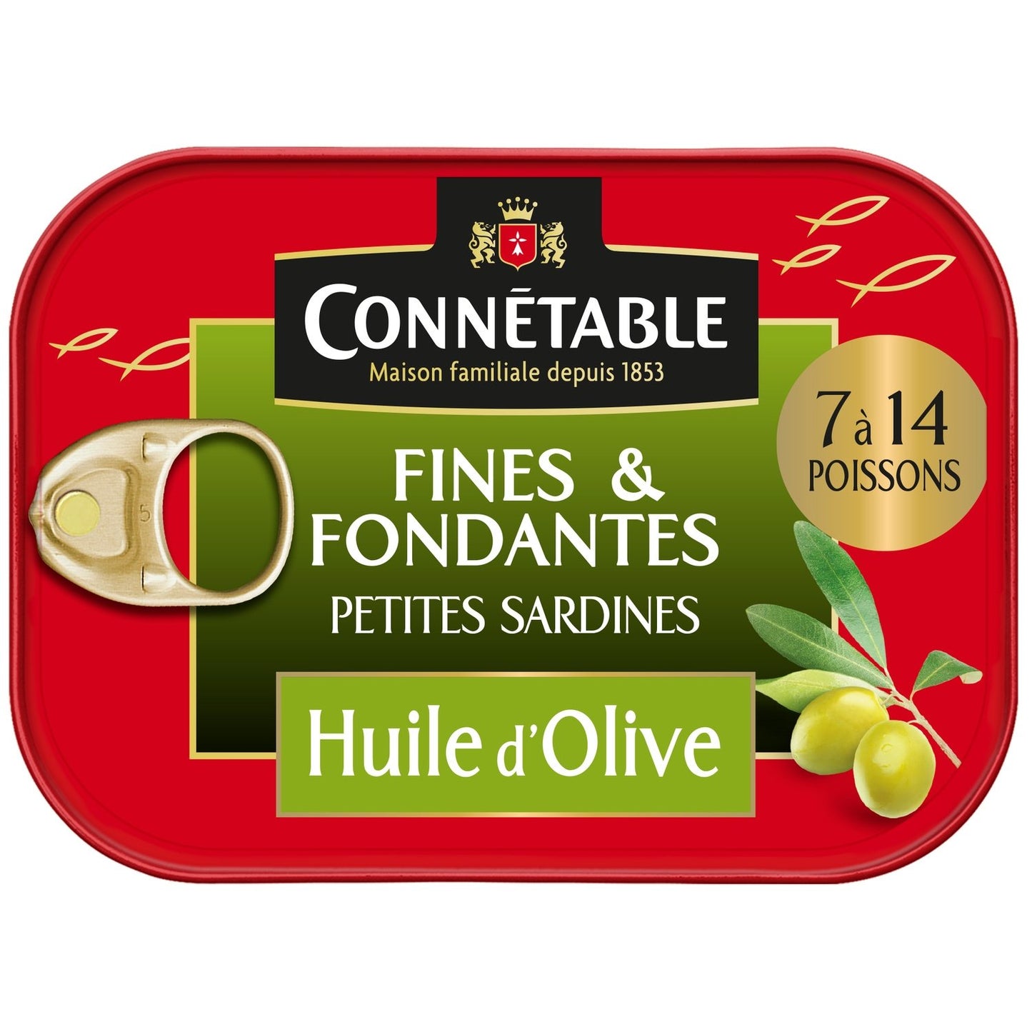 Sardines à l'Huile d'Olive CONNETABLE la boite de 106 g