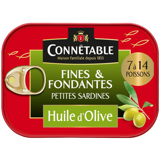 Sardines à l'Huile d'Olive CONNETABLE la boite de 106 g
