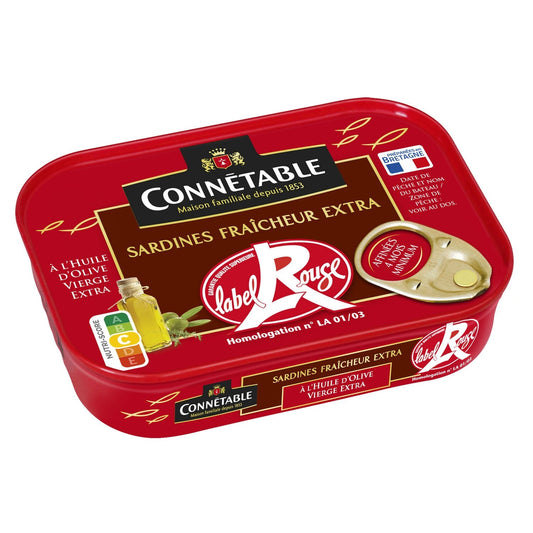 Sardines à l'Huile d'Olive Label Rouge CONNETABLE la boite de 115g