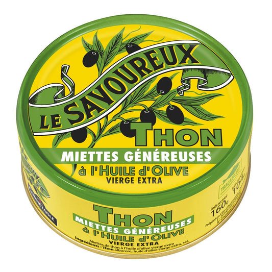 Millette de Thon à l'Huile d'Olive LE SAVOUREUX la boite de 160g