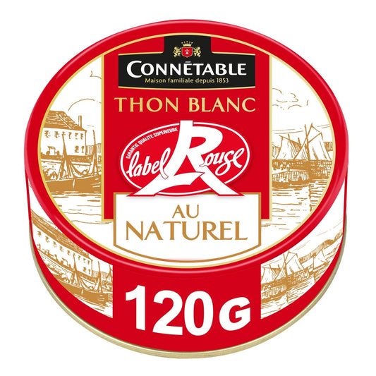 Thon Blanc au Naturel Label Rouge CONNETABLE la boite de 120 g net égoutté