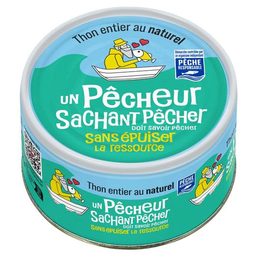Thon Entier au Naturel UN PECHEUR SACHANT PECHER la boite de 93g