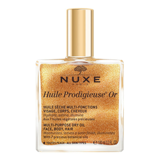 Huile Corps Cheveux Multi-Usages Nourrissante et Illuminatrice Prodigieuse Or NUXE le flacon de 100mL
