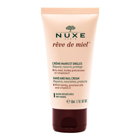Crème Mains et Ongles Nourrit et Répare au Miel Huiles Végétales Précieuses Rêve de Miel NUXE le tube de 50mL