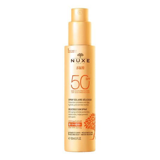 Crème Solaire Visage et Corps Spf 50 Résistant à l'Eau et à la Transpiration NUXE