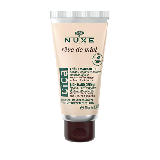 Crème Mains Riche Hydratante Nourrissante et Réparatrice Cica NUXE le tube de 50mL
