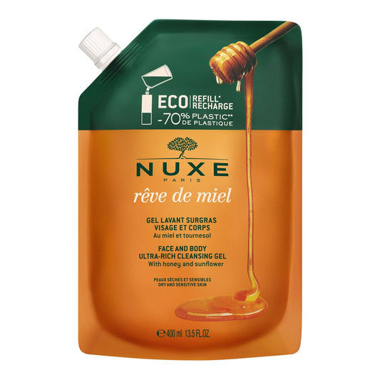 Gel Lavant Surgras Eco-Recharge Rêve de Miel NUXE