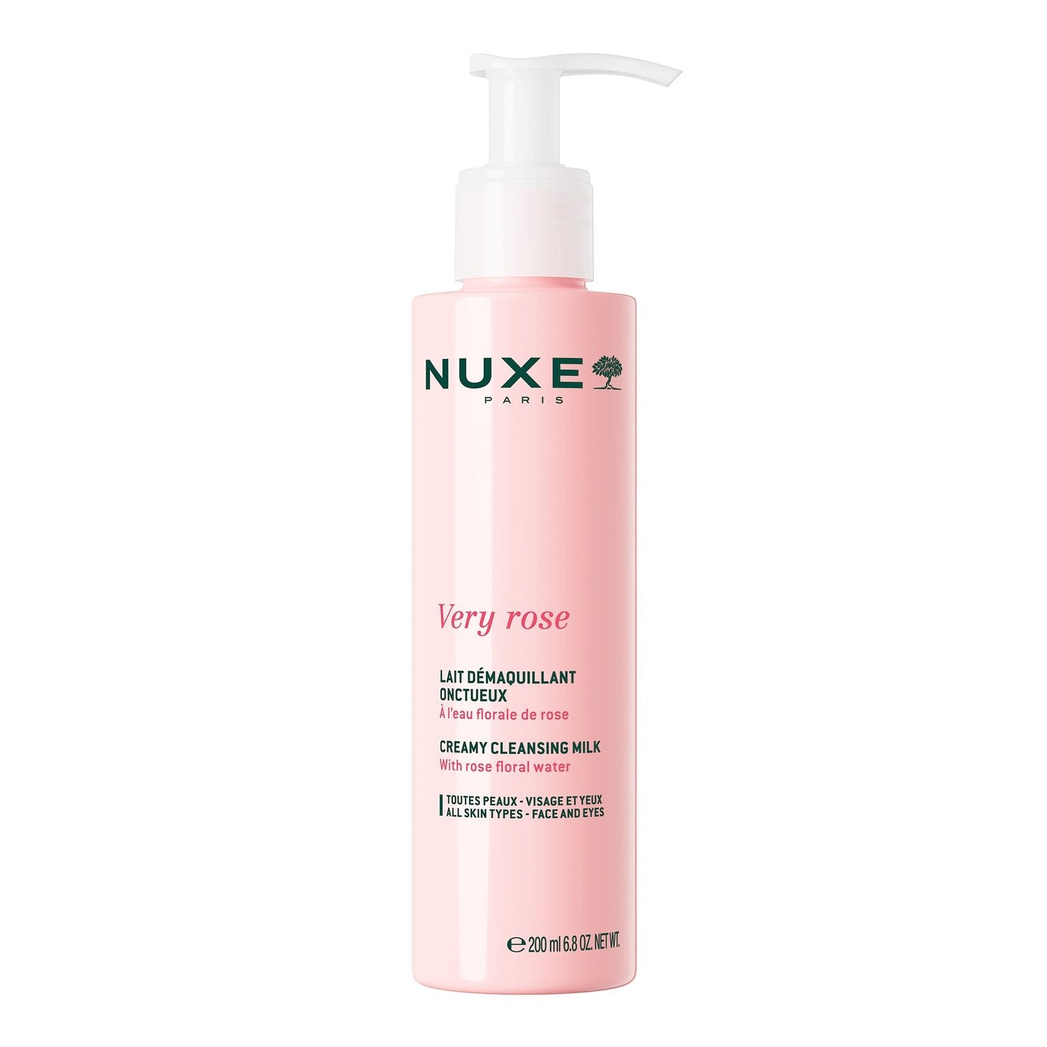 Lait Démaquillant Visage Yeux Onctueux Hydratant Apaisant Very Rose NUXE le flacon de 200mL