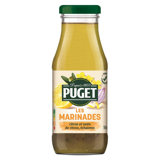 Marinade Citron, Échalotes et Thym PUGET la bouteille de 180ml