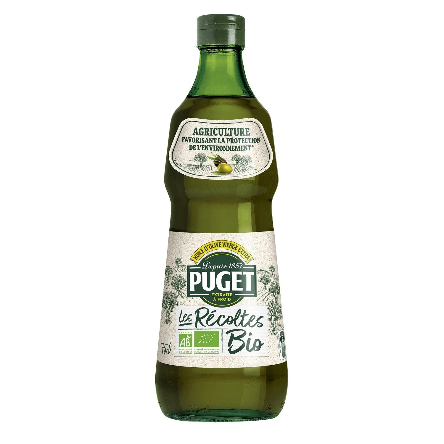 Huile d'Olive Vierge Extra Bio PUGET la bouteille de 75cl