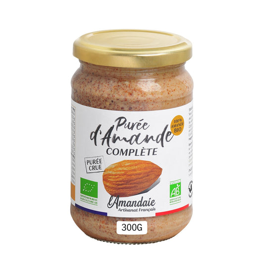 Pâte à Tartiner Purée d'Amande Complète Crue BIO L'AMANDAIE le pot de 300g