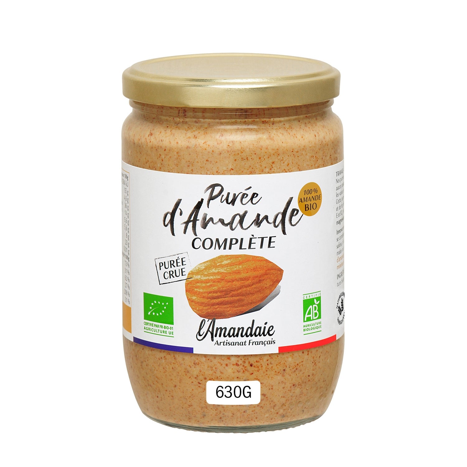 Pâte à Tartiner Purée d'amande complète crue BIO L'AMANDAIE 