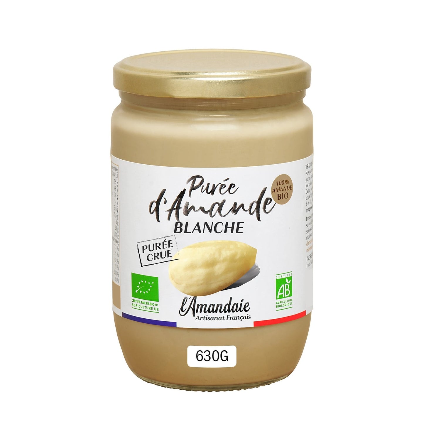 Pâte à Tartiner Purée d'amande blanche crue BIO L'AMANDAIE 