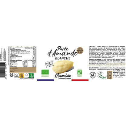 Pâte à Tartiner Purée d'amande blanche crue BIO L'AMANDAIE 