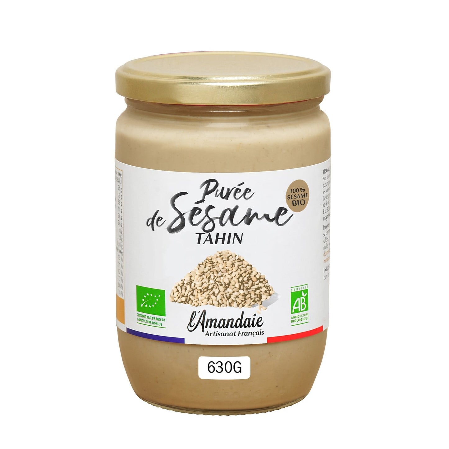 Pâte à Tartiner Purée de sésame tahin crue BIO L'AMANDAIE 