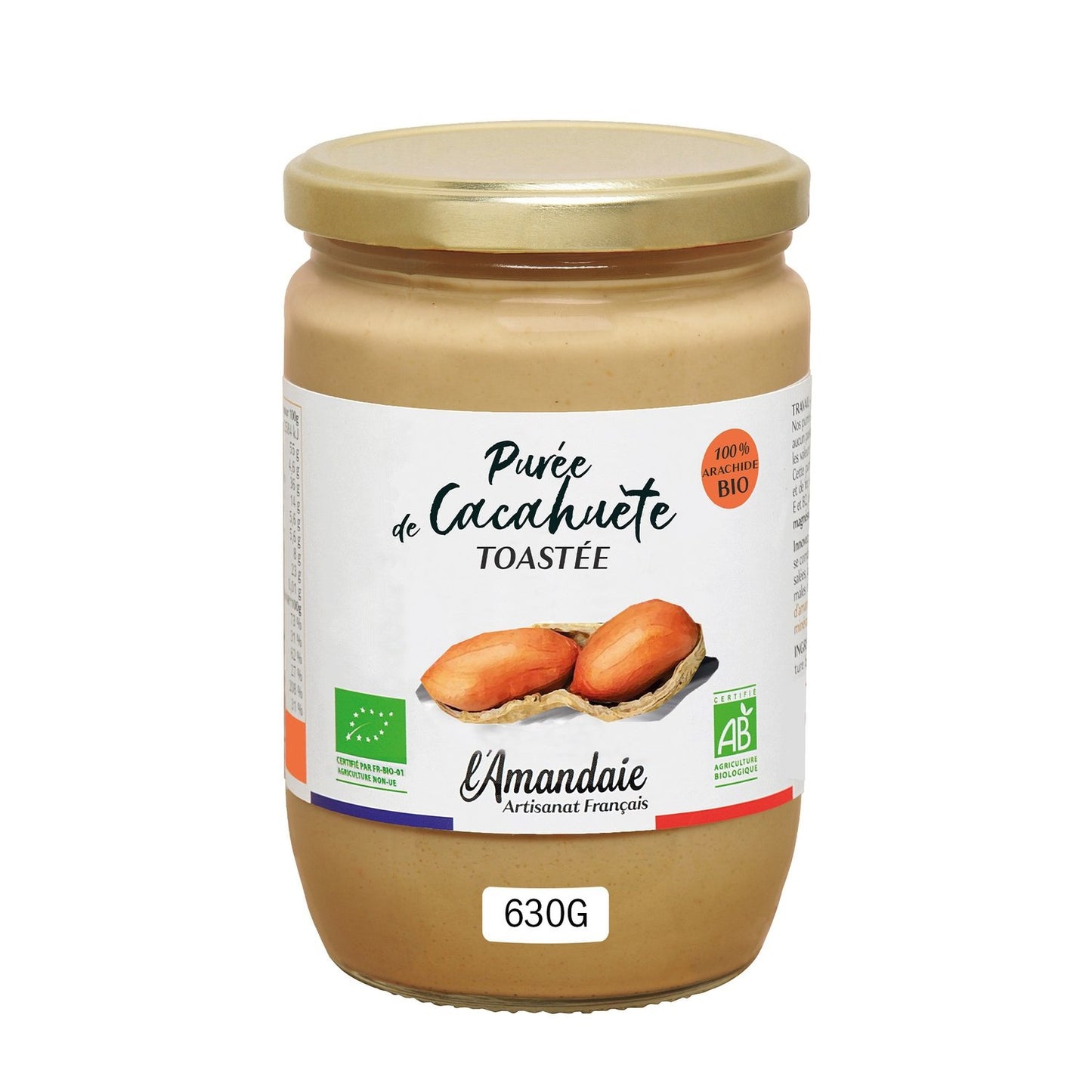 Organic Toasted Peanut Butter Spread L'AMANDAIE
