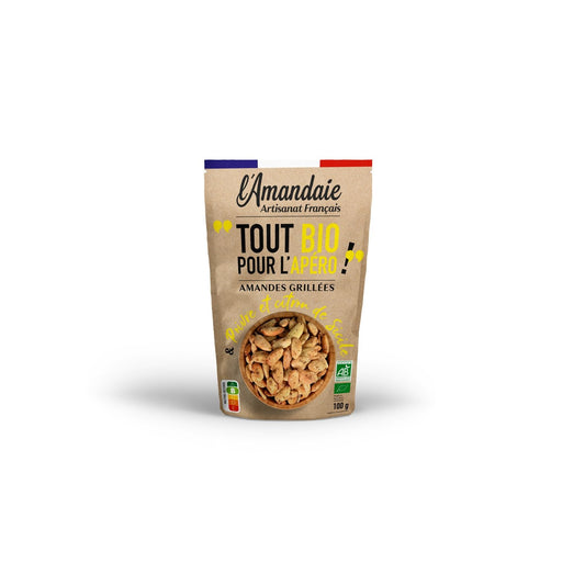 Amandes Grillées Poivre Citron Bio L'AMANDAIE le paquet de 100g