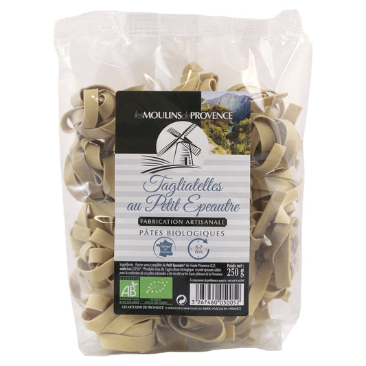Pâtes au Petit Épeautre Bio Tagliatelles LES MOULINS DE PROVENCE le paquet de 250g