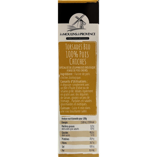 Organic Chickpea Pasta, Colorful Twists, Gluten-Free LES MOULINS DE PROVENCE